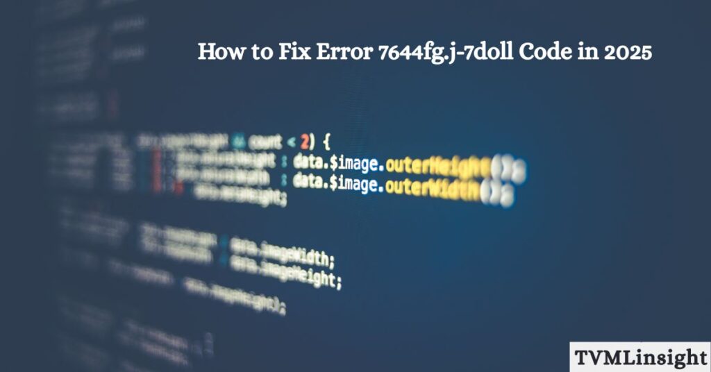 How to Fix Error 7644fg.j-7doll Code